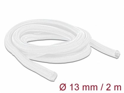 Plasa cu auto inchidere pentru organizarea cablurilor 2m x 13mm alb, Delock 20698